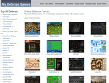 Tablet Screenshot of mydefensegames.com